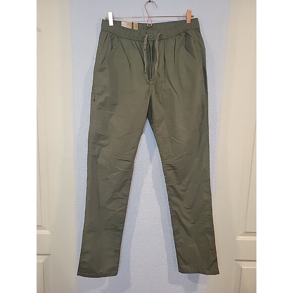 NWT prAna Olive Green Pants Tapered Regula Women’s Size Medium Pull On Hiking - Picture 1 of 8